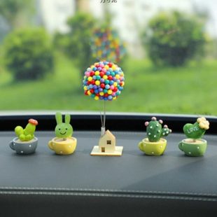 紅車內(nèi)飾品擺件件臺(tái)萌工廠個(gè)可愛車女汽車擺件裝 飾中控萌一上