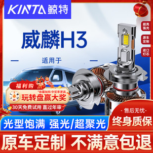 適用奇瑞威麟H3LED大燈遠光燈近光燈前霧燈車燈強光超亮白光燈泡
