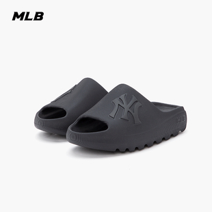 男女情侶純色經(jīng)典 新款 LOGO涼鞋 25夏季 LPS01 舒適厚底拖鞋 MLB官方