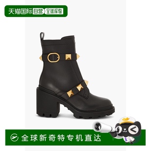 羅馬鉚釘皮質短靴 香港直郵潮奢 女士 華倫天奴 W2S0CJ Valentino