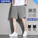 新款 男女同款 美式 寬松透氣速干五分褲 休閑運動短褲 WASSUP夏季