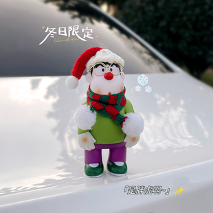 2025新款 飾車載擺件 可愛胖虎汽車尾部掛件后備箱車外尾掛飾車頂裝