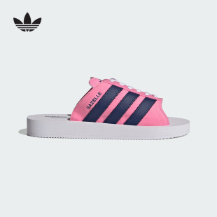 JQ7445 BEACH女涼鞋 adidas阿迪達(dá)斯三葉草沙灘拖鞋 2025夏GAZELLE