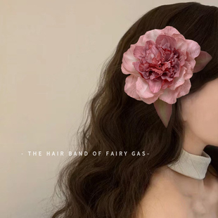 海邊度假氣質花朵發夾女2025新款 高級感夾子發卡配飾頭花頭飾發飾