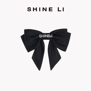 出游度假設計師款 SHINE 多層蝴蝶結閃鉆大發卡 李姍
