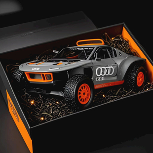 tron合金汽車模型擺件收藏拉力賽車生日禮物 24仿真奧迪RS