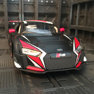 LMS拉力賽車汽車模型合金車模金屬男孩玩具車收藏 24仿真奧迪R8