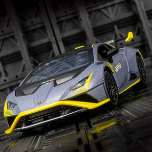 STO基尼合金汽車模型聲光回力兒童玩具擺件 32仿真蘭博Huracán