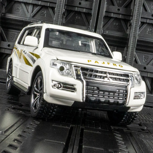 32仿真帕節羅合金車模山貓越野車汽車模型聲光回力男玩具車擺件