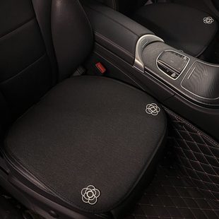 汽車坐墊冬季 通用亞麻單片后座墊子車載創意腰靠座套 網紅短絨四季