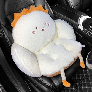 汽車一體坐墊毛絨靠背坐墊一體多場景辦公室宿舍久坐屁墊冬季 保暖