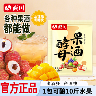 尚川果酒酵母專用釀酒西瓜葡萄桔子甜酒曲發酵粉水果火龍果酒酒曲
