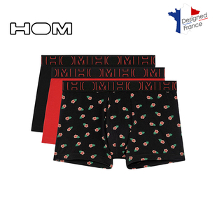 買一送一 三條裝 HOM男士 男生新疆棉透氣純棉平角褲 正品 內褲