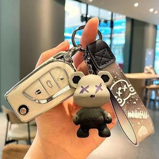 適用豐田汽車鑰匙套凱美瑞雷凌卡羅拉漢蘭達威蘭達rav4榮放包扣殼