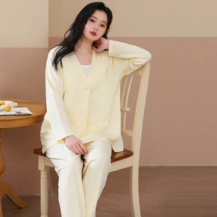 2025月子服春秋產(chǎn)后孕婦哺乳睡衣夏季 柔軟加肥家居服高級感