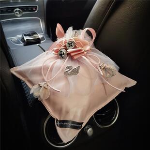 汽車天鵝香薰竹炭包 創意花朵香包除異味甲醛車載內飾品車家兩用