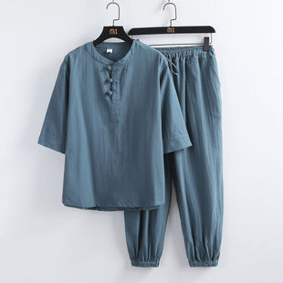 好貨居士禪服女士佛系禪意素衣棉麻唐裝 修行服男 睡衣打坐禪修中式