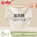 女士純棉抗菌高腰收腹全棉襠無痕女生三角褲 2025新款 內(nèi)褲 芬騰大碼