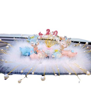新款 飾品擺件車z載內飾香水女士車上女神款 韓 鑲鉆鹿汽車用品裝