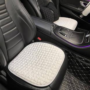 汽車坐墊四季 通風透氣 通用可愛創意高檔車用亞麻座墊單片女士夏季