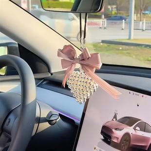 汽車掛件女精致高級感車內后視鏡掛飾車載輕奢高檔吊飾裝 飾品吊墜