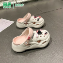 新款 夏季 防滑防臭踩屎感洞洞鞋 海邊沙灘時(shí)尚 森馬涼鞋 包頭拖鞋 女款