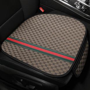 夏季 汽車坐墊四季 通用三件套單片座椅墊亞麻座墊防滑后排車墊女款