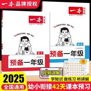 2025新一本預備一年級語文數學幼小銜接每日一練幼升小銜接練習冊全套幼兒園大班學前班升一年級暑假作業入學準備領跑一年級