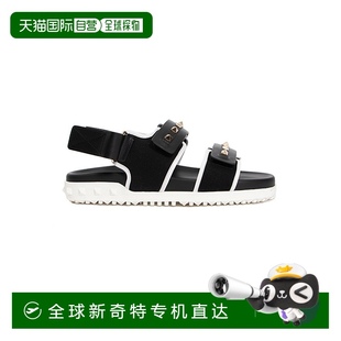 黑色鉚釘魔術貼涼鞋 香港直郵Valentino TW2S0V11V 99新未使用