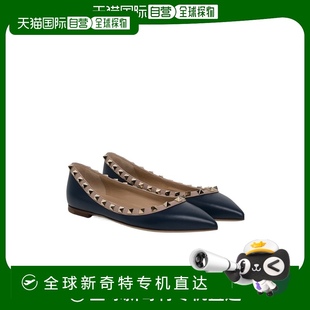 香港直郵Valentino WS0403VOD華倫天奴 鉚釘尖頭芭蕾舞鞋