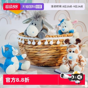 MeToYou藍鼻子補丁熊玩偶泰迪熊兒童毛絨玩具動物公仔 自營