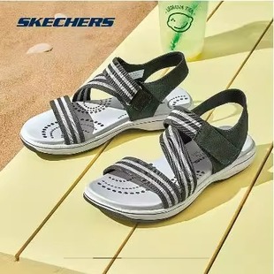 163473 通勤風(fēng)一腳蹬柔軟舒適涼鞋 Skechers斯凱奇新款 女士休閑時尚