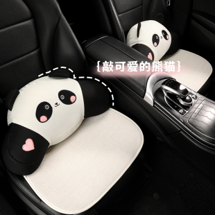 汽車坐墊座墊四季 女車內(nèi)主駕駛座椅套座套 通用卡通亞麻2025新款