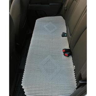 單座車墊 通用座墊夏季 三件無靠背 純亞麻汽車坐墊方墊單片套四季