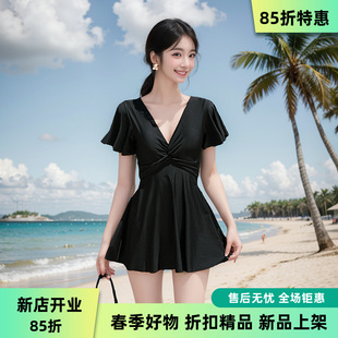 分體加肥大碼 條紋裙式 微胖mm遮肚顯瘦感 泳衣女媽媽款 2025純欲新款