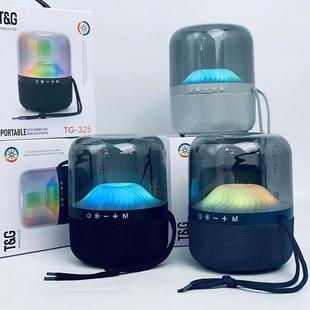 新款 TG325藍牙音響炫彩琉璃彩燈音箱插卡收音電腦創意禮品低音炮