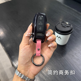 適用23 奧迪A3A6La5a4la7a8q5q7q8鑰匙套Q4etron高級殼女生扣 24款