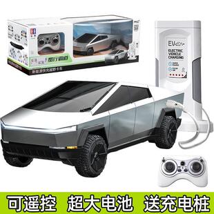 紐恩斯特斯拉遙控汽車模型賽博大皮卡車電動仿真可充電男孩玩具兒