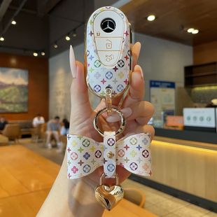 適用奔馳C260L鑰匙套新款 A200L扣包 C級E級S級E300L女GLE350殼GLC