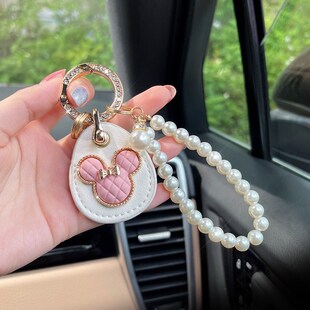 汽車鑰匙扣掛件卡通車載鑰匙扣女款 E多功能家用門禁保護(hù)套通用可