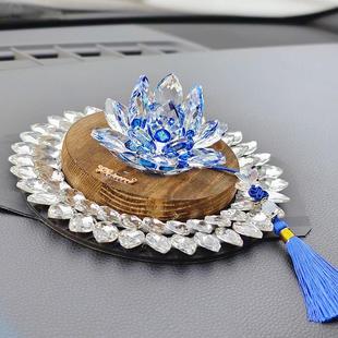 好運蓮蓮汽車擺件中控臺件水晶車內飾品2023新款 飾用品 高級車載裝