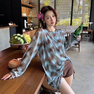大碼 寬松外罩衫 G泳衣女分體遮肉微胖海邊度 時(shí)尚 比基尼三件套長(zhǎng)袖