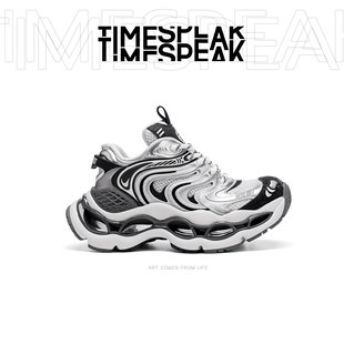 潮鞋 TIMESPEAK曜影系列老爹鞋 時尚 厚底ins面包鞋 男女運動休閑鞋