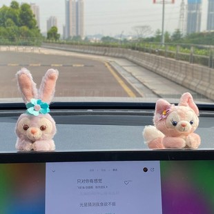 后視鏡掛件中控臺裝 飾車內飾品擺件汽車車載玩偶趴屏幕公仔電動車