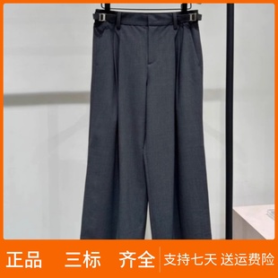 精裁高腰立裁壓褶闊腿褲 2025春新品 MBE1PAT014 西褲 MO家正品
