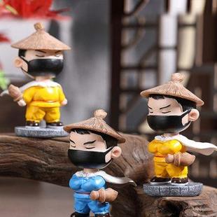 網(wǎng)紅汽車擺件創(chuàng)意個性 飾用品 寒江孤影車上中控臺擺件男車載車內(nèi)裝