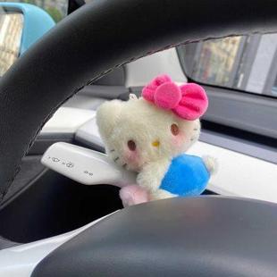 可愛側坐抱愛心kitty汽車懷擋裝 飾新車禮 飾品車載雨刮器轉向燈裝