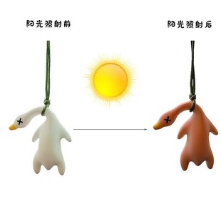變色烤鴨掛件鴨鴨變色車載擺件燒鴨擺件車載掛件鑰匙扣內手3WY