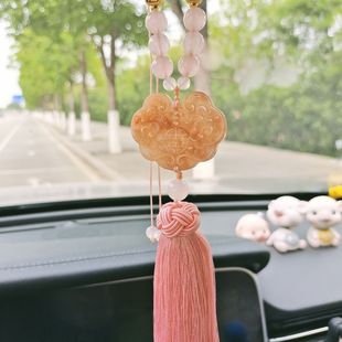 汽車車載原創(chuàng)掛件事事如意平安吊墜后視鏡高檔女士車掛送朋友禮物