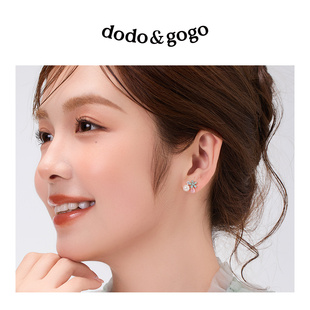 DODOGOGO彩色花朵珍珠2025新款 耳環(huán)春夏多巴胺海邊度假風耳釘耳飾
